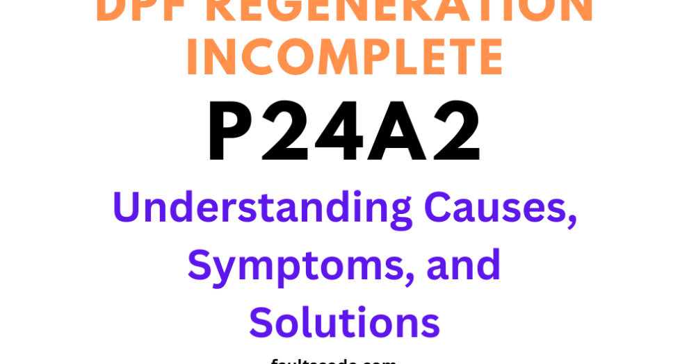 P24A2 DPF regeneration incomplete