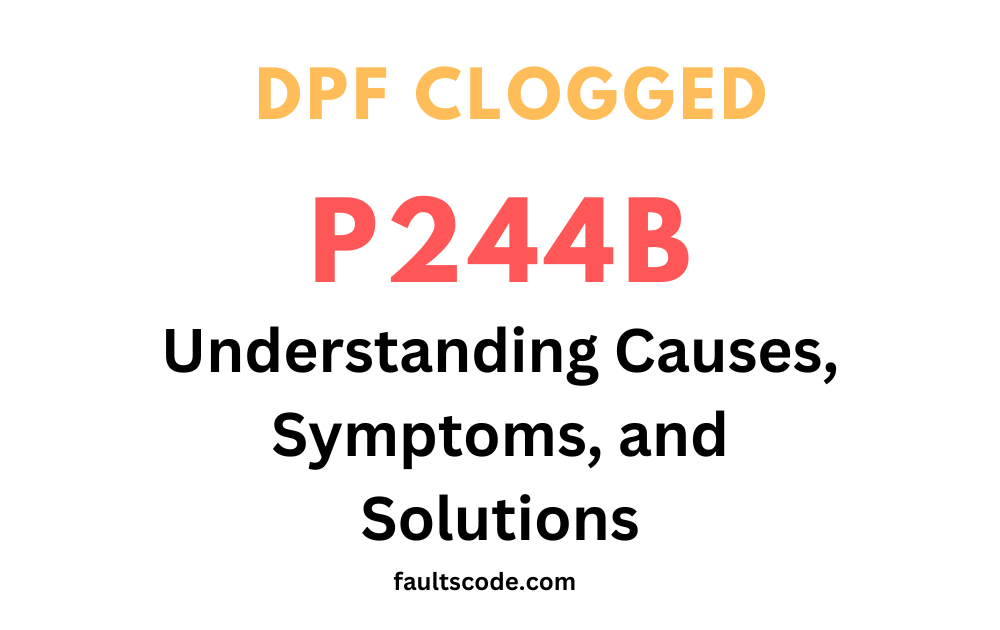 How to Fix P244B DPF Clogged